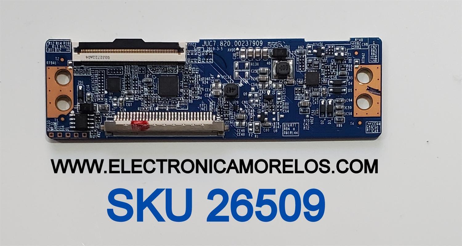 T-CON PARA TV RCA ORIGINAL / NUMERO DE PARTE JUC7.820.00237909 / 99C01FYT005400 / DGRM-01 CQC16001140672 / PANEL C320Y19-5C / DISPLAY ST3151A07 VER.2.1 / MODELO RTR3260-C-US